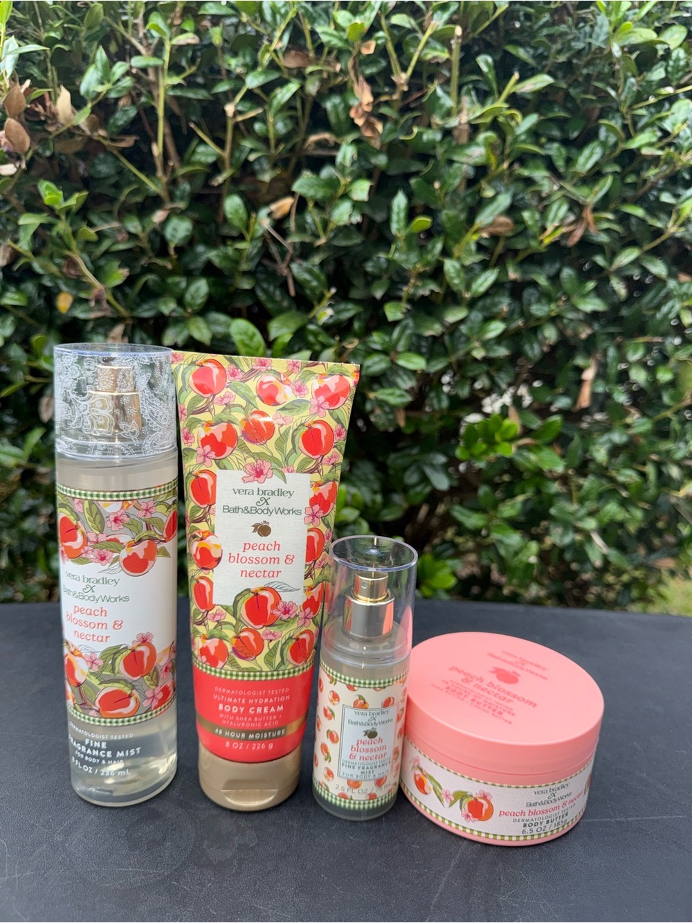 Vera Bradley x Bath & Body Woks Peach Blossom & Nectar Bath & Body Set NWT